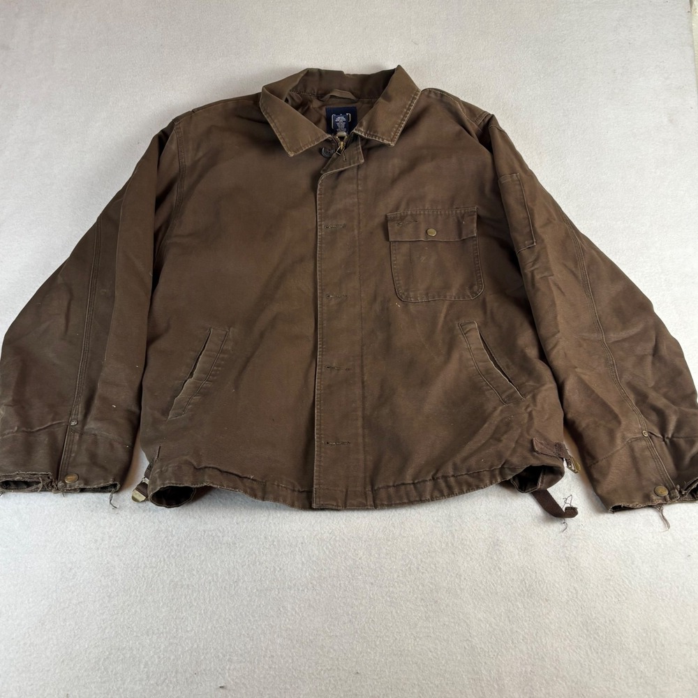 Gap Men's XL Brown Cotton Canvas Quilted Workwear Field Jacket